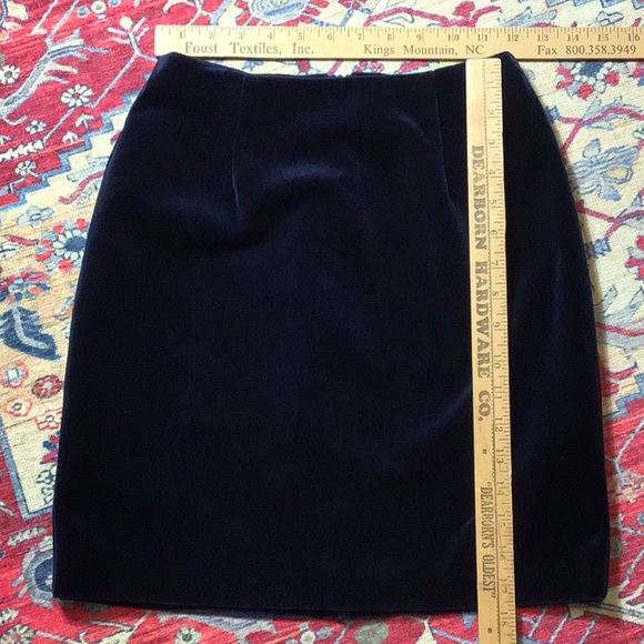 ๐VTG HUGO BUSCATI Midnight Blue Cotton Velvet Lined Back Zip - Picture 8 of 11